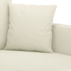 Canapé à 3 places Crème 180 cm Velours 