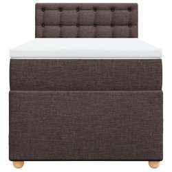 Sommier à lattes de lit avec matelas Marron foncé 90x200 cm 