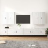 Ensemble de meubles TV 8 pcs Blanc brillant Bois d'ingénierie 