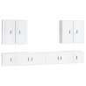 Ensemble de meubles TV 8 pcs Blanc brillant Bois d'ingénierie 