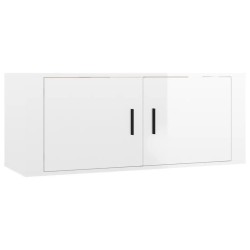 Ensemble de meubles TV 8 pcs Blanc brillant Bois d'ingénierie 