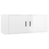 Ensemble de meubles TV 8 pcs Blanc brillant Bois d'ingénierie 