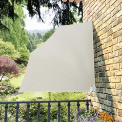Auvent latéral pliable de balcon Crème 140x140 cm 