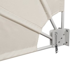 Auvent latéral pliable de balcon Crème 140x140 cm 