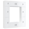 Ensemble de meubles TV 8 pcs Blanc brillant Bois d'ingénierie 