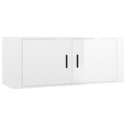 Ensemble de meubles TV 8 pcs Blanc brillant Bois d'ingénierie 