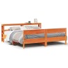 Cadre de lit sans matelas cire marron 200x200cm bois pin massif 