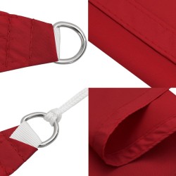 Voile de parasol tissu oxford triangulaire 4,5x4,5x4,5 m rouge 