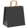 Sacs en papier 50 pcs avec poignées noir 26x17x25 cm 