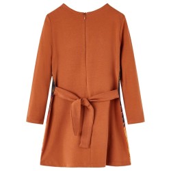 Robe pour enfants à manches longues cognac 140 