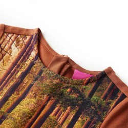 Robe pour enfants à manches longues cognac 140 