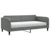 Lit de jour avec matelas gris foncé 90x190 cm tissu 