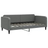 Lit de jour avec matelas gris foncé 90x190 cm tissu 