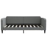 Lit de jour avec matelas gris foncé 90x190 cm tissu 