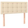 Sommier à lattes de lit avec matelas Crème 100x200 cm Tissu 