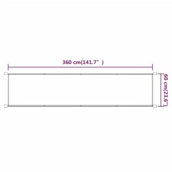 Auvent vertical Terre cuite 60x360 cm Tissu oxford 