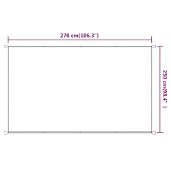 Auvent vertical Terre cuite 250x270 cm Tissu oxford 