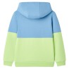 Sweatshirt à capuche pour enfants bleu et jaune tendre 140 