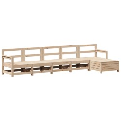 Salon de jardin 6 pcs bois de pin massif 