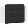 Coussin de tête de lit noir et blanc 80 cm similicuir 