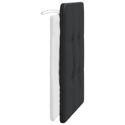 Coussin de tête de lit noir et blanc 80 cm similicuir 