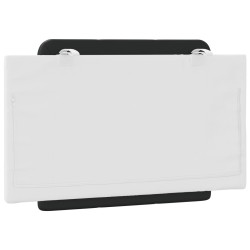 Coussin de tête de lit noir et blanc 80 cm similicuir 