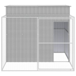 Niche pour chien avec cour gris clair 214x253x181 cm 