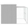 Niche pour chien avec cour gris clair 214x253x181 cm 