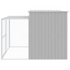 Niche pour chien avec cour gris clair 214x253x181 cm 