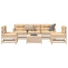 Salon de jardin 6 pcs bois de pin massif 