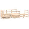 Salon de jardin 6 pcs bois de pin massif 