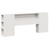 Cadre de lit sans matelas blanc 200x200 cm bois massif de pin 