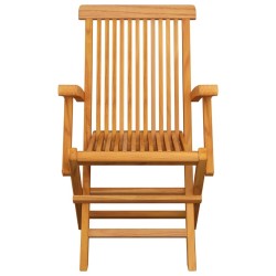 Chaises de jardin et coussins bleu lot de 4 Bois de teck massif 