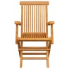 Chaises de jardin et coussins bleu lot de 4 Bois de teck massif 