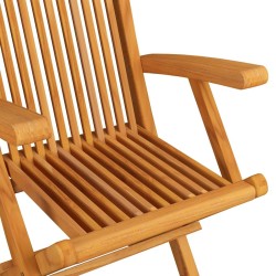 Chaises de jardin et coussins bleu lot de 4 Bois de teck massif 