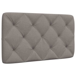 Coussin de tête de lit taupe 80 cm tissu 