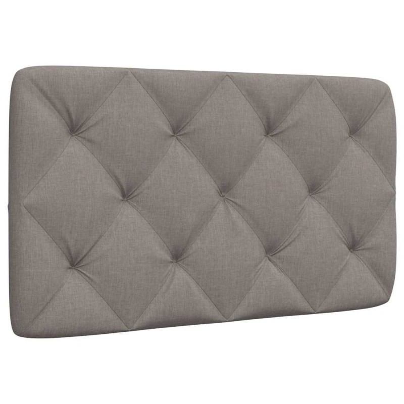 Coussin de tête de lit taupe 80 cm tissu 