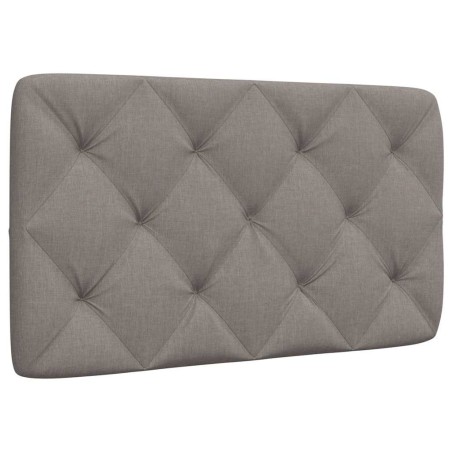 Coussin de tête de lit taupe 80 cm tissu 