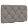 Coussin de tête de lit taupe 80 cm tissu 