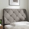 Coussin de tête de lit taupe 80 cm tissu 