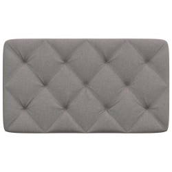 Coussin de tête de lit taupe 80 cm tissu 