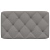 Coussin de tête de lit taupe 80 cm tissu 