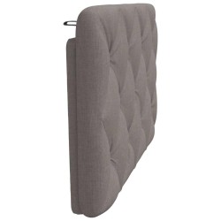 Coussin de tête de lit taupe 80 cm tissu 