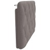 Coussin de tête de lit taupe 80 cm tissu 