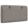 Coussin de tête de lit taupe 80 cm tissu 