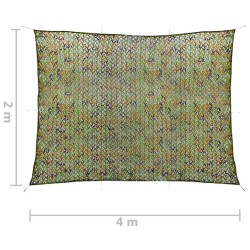 Filet de camouflage avec sac de rangement 2x4 m Vert 