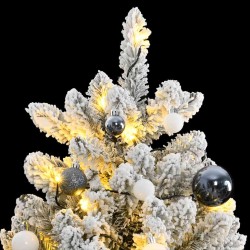 Sapin de Noël artificiel articulé 300 LED et boules 270 cm 