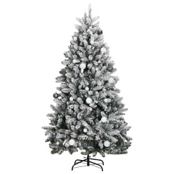 Sapin de Noël artificiel articulé 300 LED et boules 270 cm 