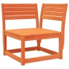 Salon de jardin 4 pcs cire marron bois de pin massif 