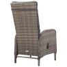 Ensemble de bistro de jardin 3 pcs Résine tressée Gris 